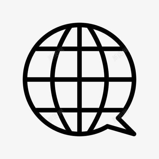 浏览器地球互联网图标svg_新图网 https://ixintu.com 世界 互联网 在线营销线图标第一卷 地球 技术 浏览器