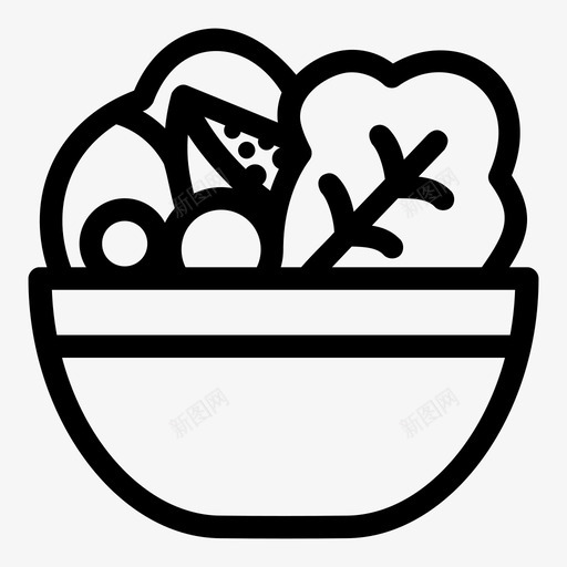沙拉减肥食品食品图标svg_新图网 https://ixintu.com 减肥食品 有机食品 沙拉 素食 蔬菜 食品