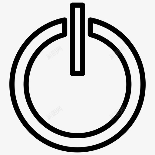 开机开关关机转向图标svg_新图网 https://ixintu.com 关机 开机开关 控制 转向
