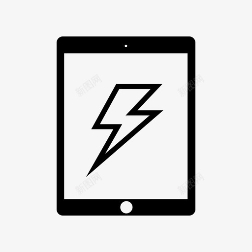 闪电设备pad图标svg_新图网 https://ixintu.com pad padmini thunderbolt 设备 闪电