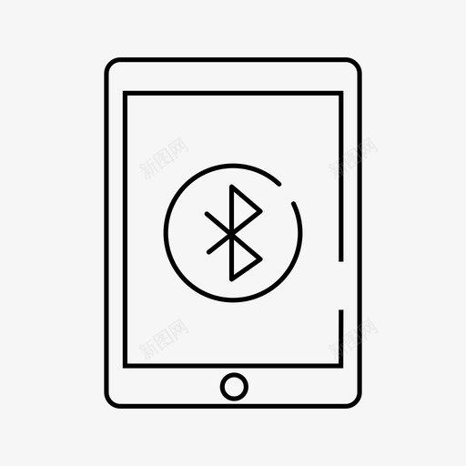 ipad蓝牙设备平板电脑图标svg_新图网 https://ixintu.com ipad蓝牙 平板电脑 无线连接 设备