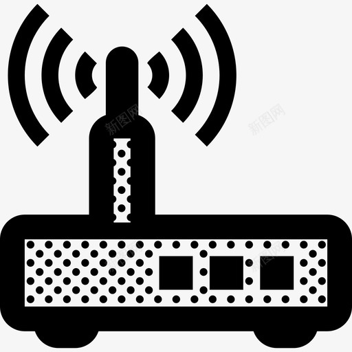 路由器互联网网络图标svg_新图网 https://ixintu.com wifi 互联网 无线 粗轮廓点 网络 路由器