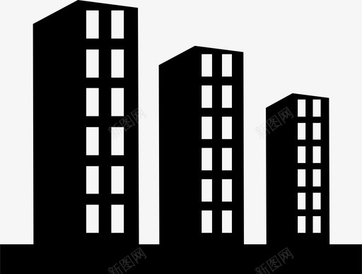 建筑公寓基础设施图标svg_新图网 https://ixintu.com 住户 公寓 办公室 基础设施 建筑
