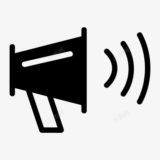 扬声器警报通告图标svg_新图网 https://ixintu.com 扬声器 警报 通告 通知