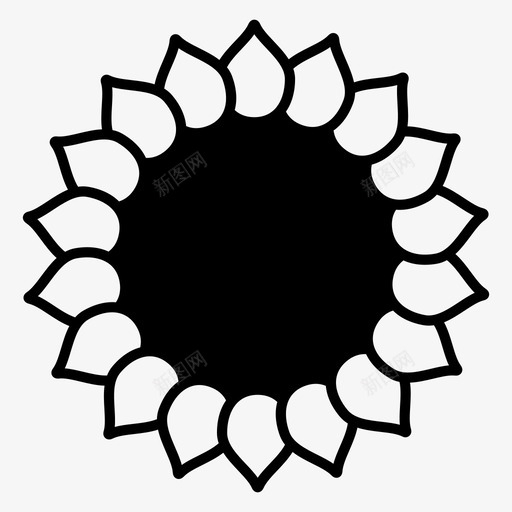 向日葵花花序图标svg_新图网 https://ixintu.com 向日葵 花 花序