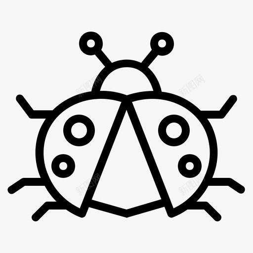 瓢虫昆虫春天图标svg_新图网 https://ixintu.com 昆虫 春天 瓢虫