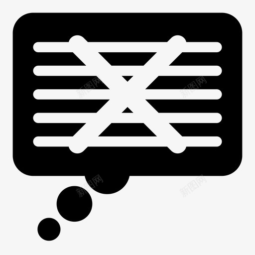审查沉默意见图标svg_新图网 https://ixintu.com 审查 思考 意见 沉默