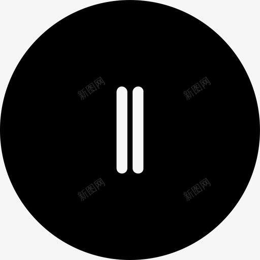 暂停音乐声音停止图标svg_新图网 https://ixintu.com 停止 声音 多媒体声音实心圆形 暂停音乐