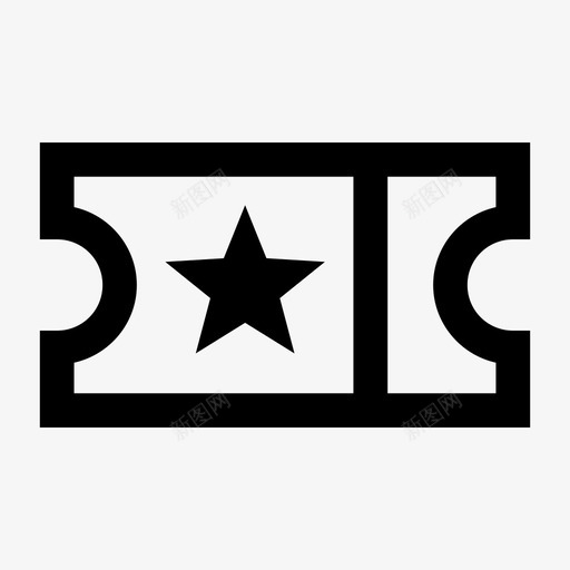 电影票票务票图标svg_新图网 https://ixintu.com 电影票 票 票务 脆