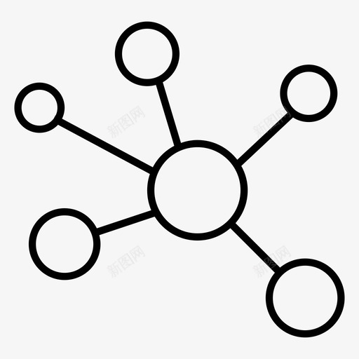 网络分子图标svg_新图网 https://ixintu.com 分子 网络