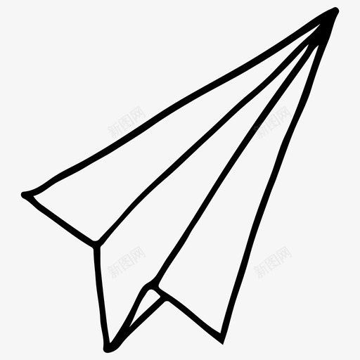 纸飞机手绘学校图标svg_新图网 https://ixintu.com 学校 手绘 素描 纸飞机 返校