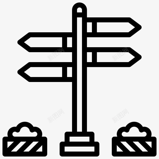 标志方向标杆图标svg_新图网 https://ixintu.com 方向 旅行 标志 标杆