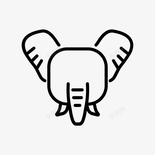 大象动物哺乳动物图标svg_新图网 https://ixintu.com 动物 哺乳动物 大象 徒步旅行 狩猎 野生
