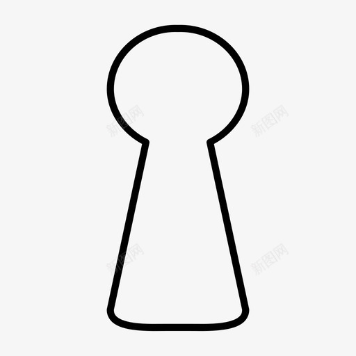 钥匙孔上锁打开图标svg_新图网 https://ixintu.com 上锁 密码 打开 钥匙孔