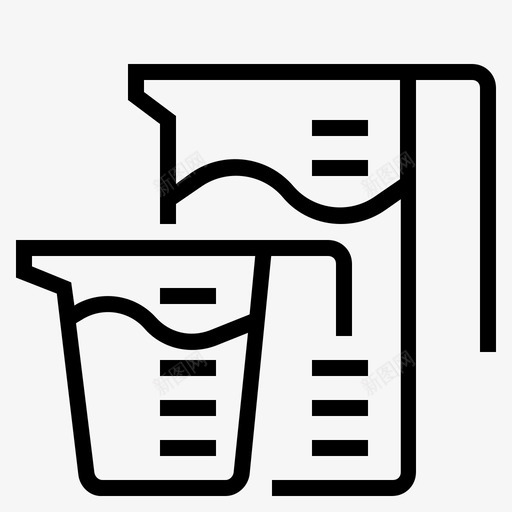 量杯炊具厨房图标svg_新图网 https://ixintu.com 厨房 厨房和炊具 炊具 量杯
