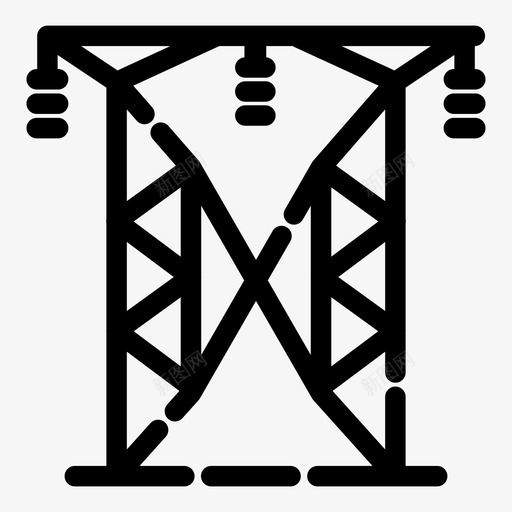 电力电缆能源图标svg_新图网 https://ixintu.com 供应 电力 电缆 能源