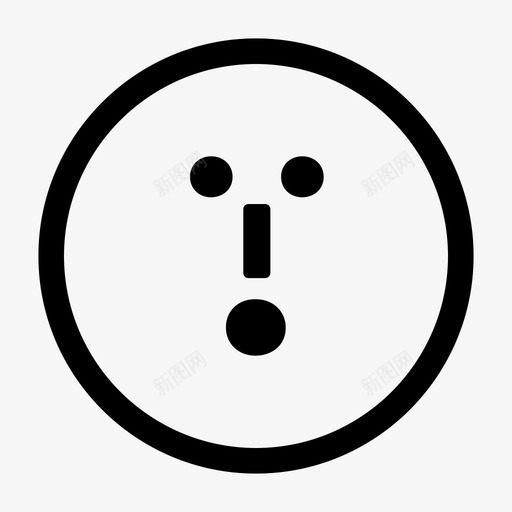 惊奇惊讶好奇图标svg_新图网 https://ixintu.com 好奇 惊奇 惊讶 脸 表情