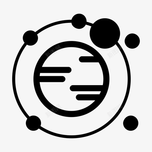 太空天文学木星图标svg_新图网 https://ixintu.com 外太空 天文学 太空 恒星 木星 行星