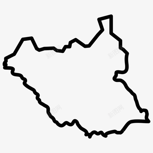 南苏丹地图南苏丹非洲国家地图薄图标svg_新图网 https://ixintu.com 南苏丹 南苏丹地图 非洲国家地图薄