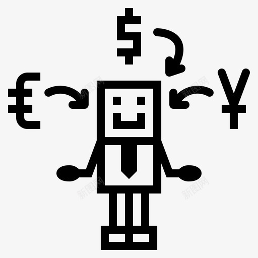 收入业务增长图标svg_新图网 https://ixintu.com 业务 创业公司 增长 收入 资金