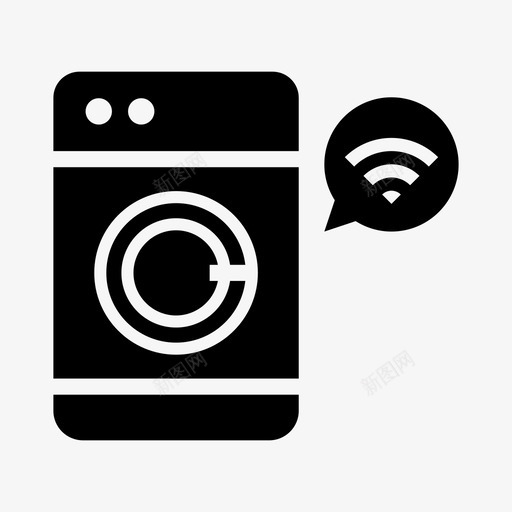 智能洗衣机互联网物联网图标svg_新图网 https://ixintu.com wifi 互联网 智能洗衣机 洗衣机 物联网