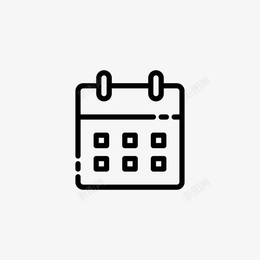 日历活页夹日期图标svg_新图网 https://ixintu.com 日 日历 日期 月 活页夹 通用移动智能手机图标