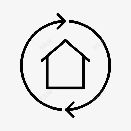 房地产拍卖房屋图标svg_新图网 https://ixintu.com 房产 房地产 房地产经纪人 房屋 拍卖