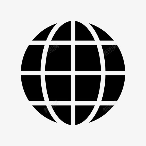 浏览器地球互联网图标svg_新图网 https://ixintu.com 世界 互联网 在线营销字形图标第一卷 地球 技术 浏览器