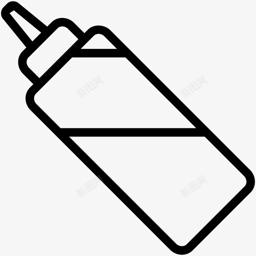 酱汁瓶子番茄酱图标svg_新图网 https://ixintu.com 厨房 瓶子 番茄酱 红色 酱汁