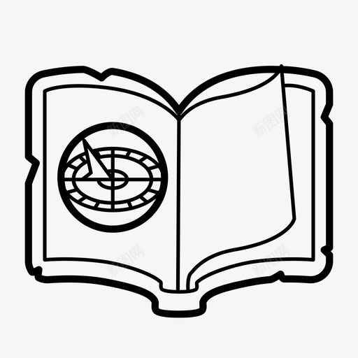 时间魔法书魔法书日晷图标svg_新图网 https://ixintu.com 巫师图标 日晷 时间魔法书 魔法书