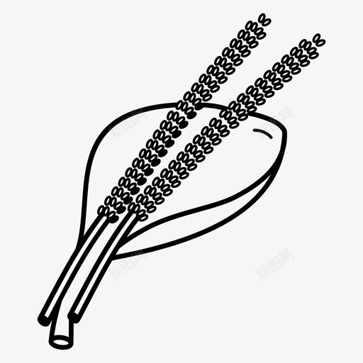 大蕉植物叶图标svg_新图网 https://ixintu.com 叶 大蕉 植物