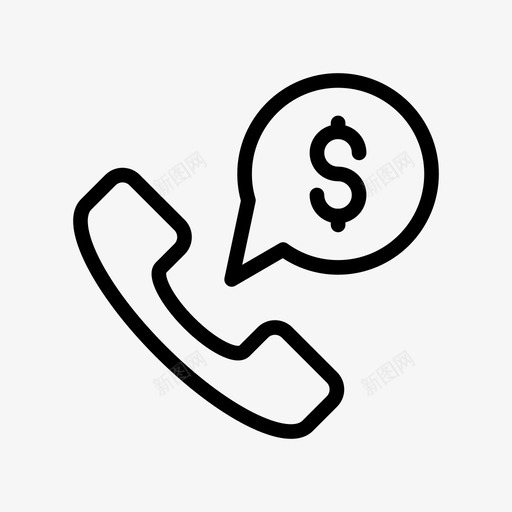 服务电话办公室线路图标svg_新图网 https://ixintu.com 办公室线路图标 服务 电话