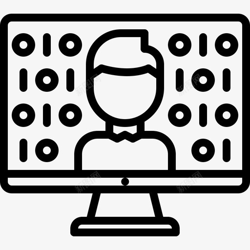 装载意识计算机未来图标svg_新图网 https://ixintu.com 技术 未来 装载意识 计算机