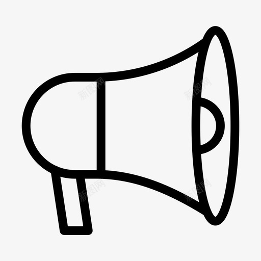 公告大声扩音器图标svg_新图网 https://ixintu.com 公告 大声 扩音器 扬声器 购物 购物和电子商务线路图标第二卷