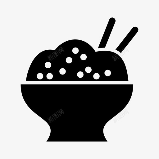 米饭碗食物图标svg_新图网 https://ixintu.com 厨房 碗 米饭 食物 饭 饭碗