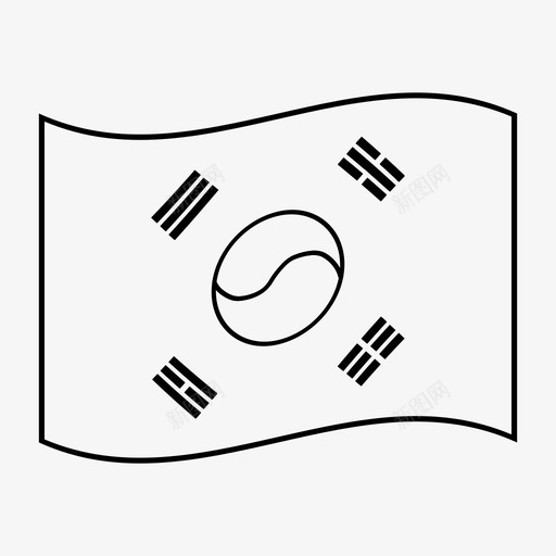 韩国国旗亚洲国家图标svg_新图网 https://ixintu.com 东部 亚洲 国家 韩国国旗 首尔