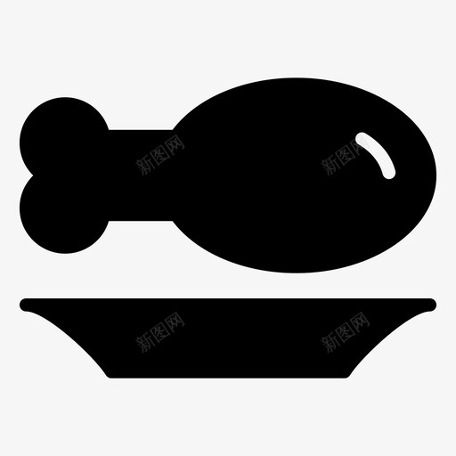 鸡肉庆祝鸡腿图标svg_新图网 https://ixintu.com 吃 庆祝 新年图标第一卷 腿片 饭 鸡肉 鸡腿