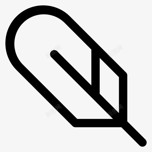 羽毛笔文字图标svg_新图网 https://ixintu.com 办公室图标 文字 笔 羽毛