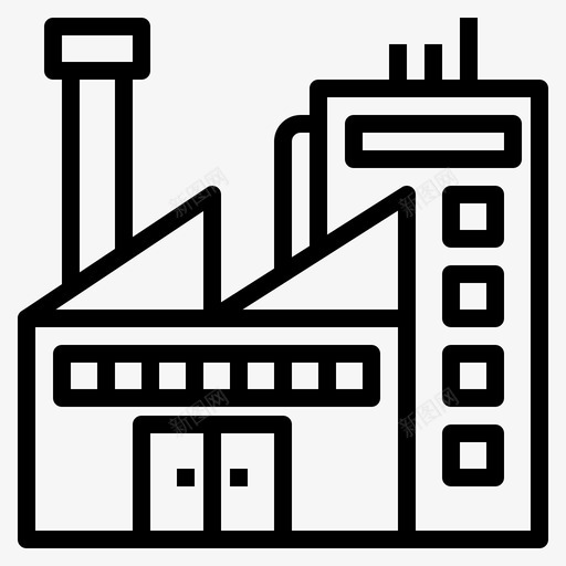 工厂污染工业图标svg_新图网 https://ixintu.com 城市元素建筑 工业 工厂 景观 污染