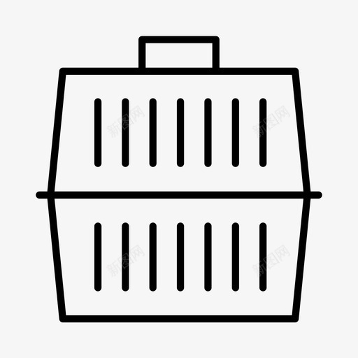 笼子动物板条箱图标svg_新图网 https://ixintu.com 动物 宠物 宠物载体 板条箱 笼子