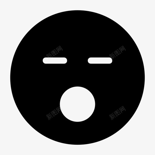 打哈欠脸头图标svg_新图网 https://ixintu.com 累瘫 困 头 打哈欠 累 脸