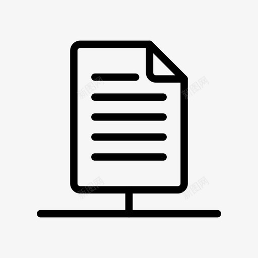 文件页面表格图标svg_新图网 https://ixintu.com 在线营销线图标第一卷 技术 文件 表格 页面