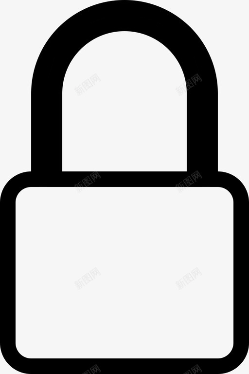 挂锁锁隐私图标svg_新图网 https://ixintu.com 安全 实体物品线 挂锁 锁 隐私