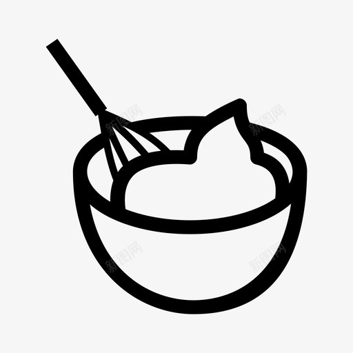 打蛋器碗图标svg_新图网 https://ixintu.com 打蛋器 碗