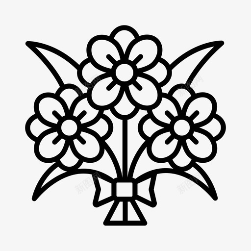 花束花店鲜花图标svg_新图网 https://ixintu.com 母亲节 爱 礼物 花店 花束 鲜花