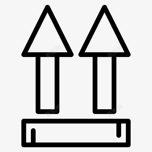面朝上箭头标牌图标svg_新图网 https://ixintu.com 标牌 物流配送 箭头 面朝上