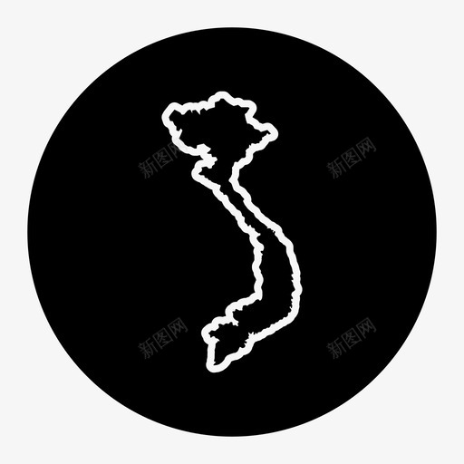 越南地图亚洲东南亚图标svg_新图网 https://ixintu.com 东南亚 亚洲 越南地图