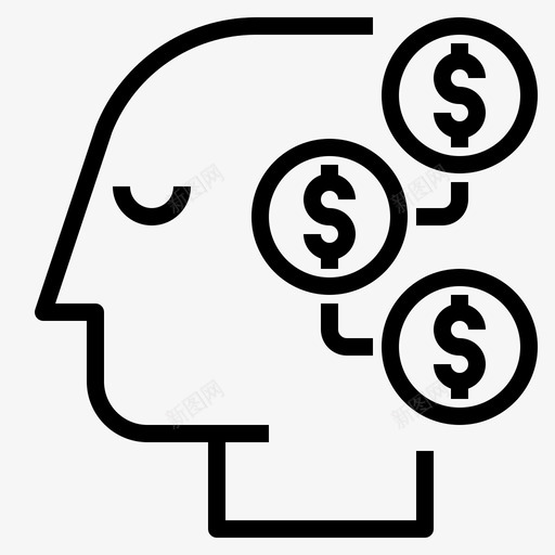 人的头脑大脑思考图标svg_新图网 https://ixintu.com 人的头脑 大脑 思考