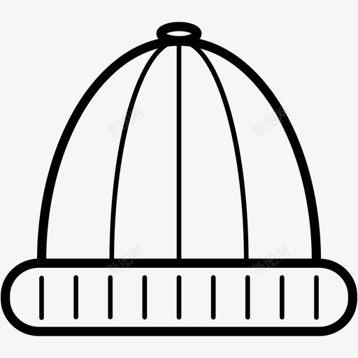 毛线帽svg_新图网 https://ixintu.com 毛线帽 线性