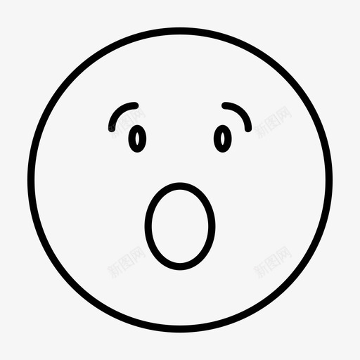 惊喜表情嘴巴图标svg_新图网 https://ixintu.com 嘴巴 张开 惊喜 惊讶 表情
